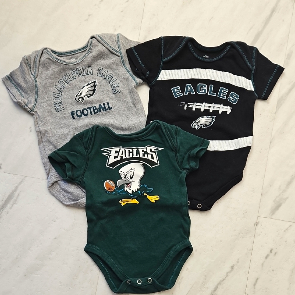 NFL Philadelphia Eagles Baby Onesies Set Of 3